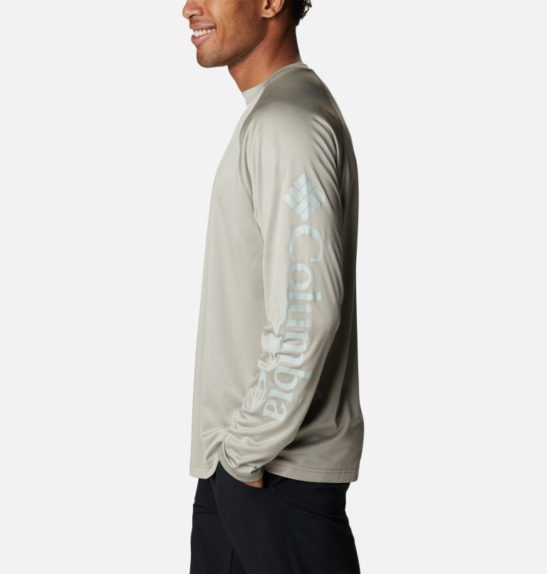 T-shirt à manches longues Terminal Tackle pour homme, Color: Safari, Cool Green Logo, image 3