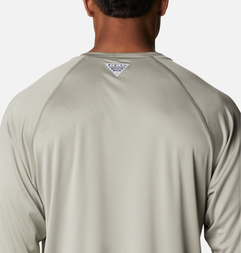 T-shirt à manches longues Terminal Tackle pour homme, Color: Safari, Cool Green Logo, image 5