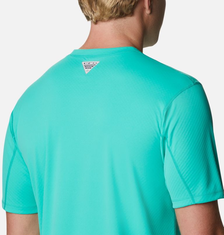 Men’s PFG Zero Rules Short Sleeve Shirt, Color: Electric Turquoise, image 5
