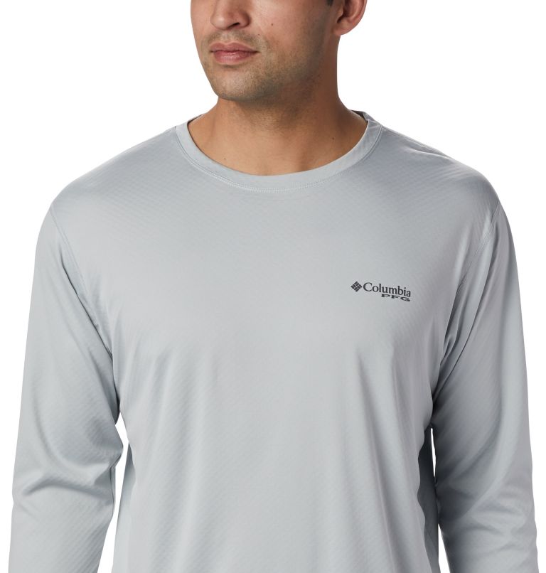 Men’s PFG Zero Rules Long Sleeve Shirt, Color: Cool Grey, image 3