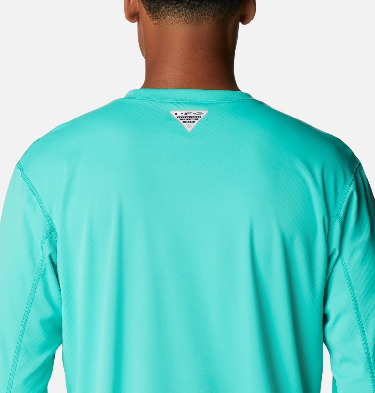 Men’s PFG Zero Rules Long Sleeve Shirt, Color: Electric Turquoise, image 5