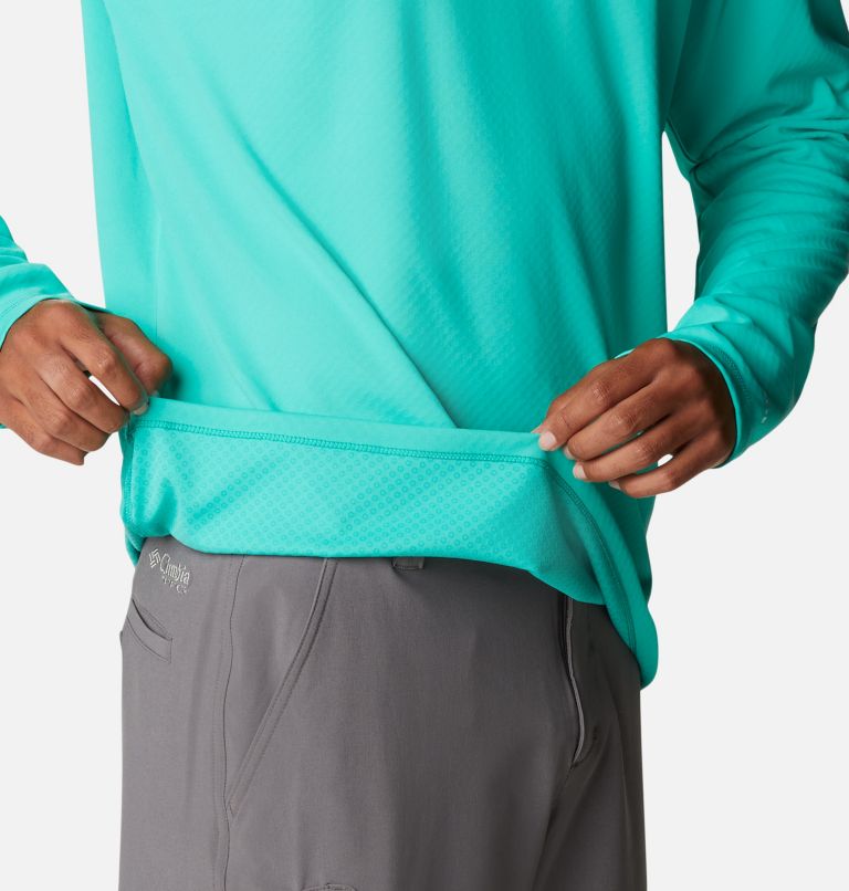 Thumbnail: PFG ZERO Rules LS Shirt | 362 | XS, Color: Electric Turquoise, image 6