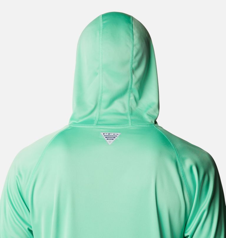 Men’s PFG Terminal Tackle Hoodie, Color: Light Jade, Metal Logo, image 5