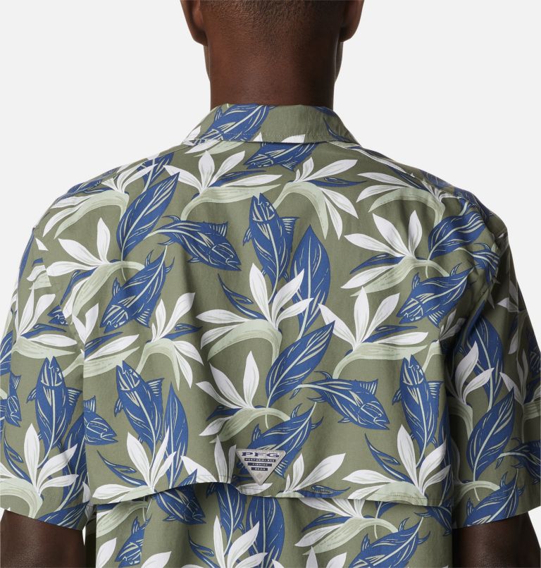 Men’s PFG Trollers Best Short Sleeve Shirt, Color: Cypress Tuna Paradise Print, image 5