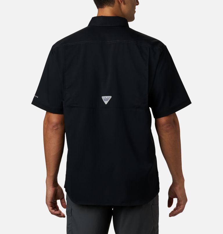 Men’s PFG Low Drag Offshore Short Sleeve Shirt, Color: Black, image 2