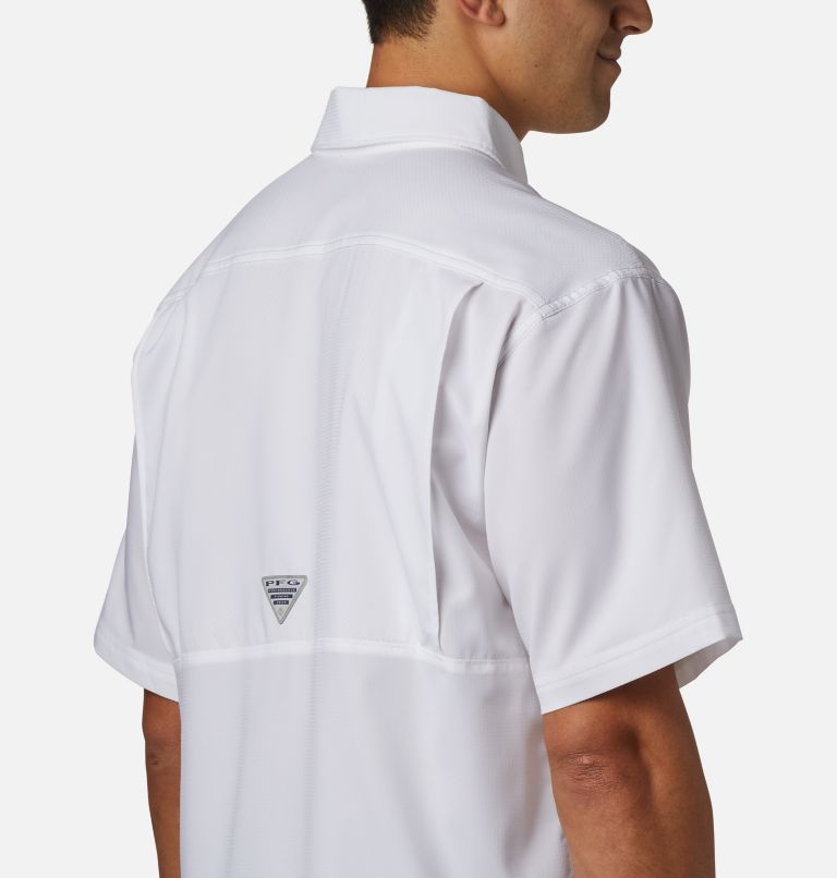 Thumbnail: Men’s PFG Low Drag Offshore Short Sleeve Shirt, Color: White, image 4