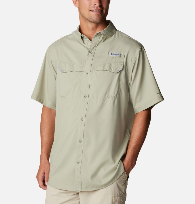 Men’s PFG Low Drag Offshore Short Sleeve Shirt, Color: Safari, image 1