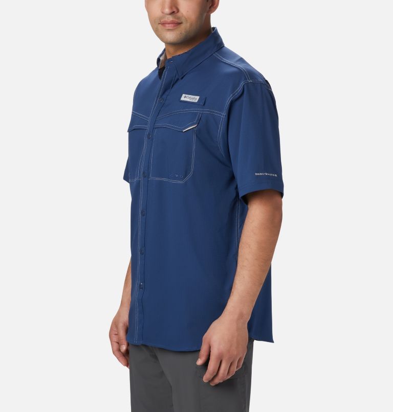 Men’s PFG Low Drag Offshore Short Sleeve Shirt, Color: Carbon, image 3