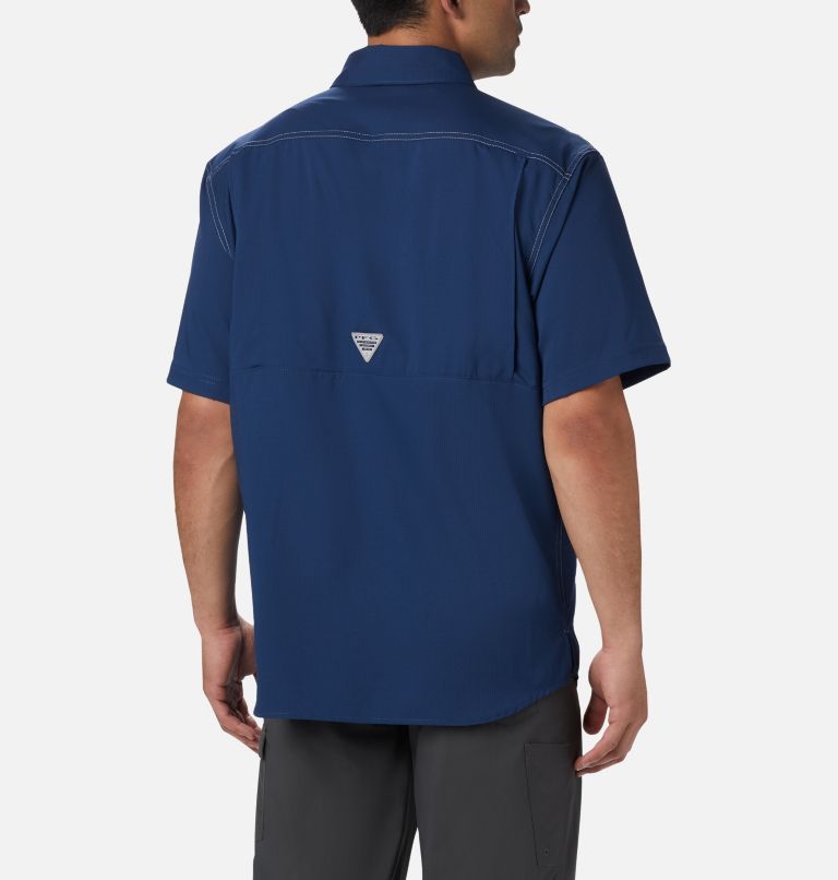 Men’s PFG Low Drag Offshore Short Sleeve Shirt, Color: Carbon, image 2