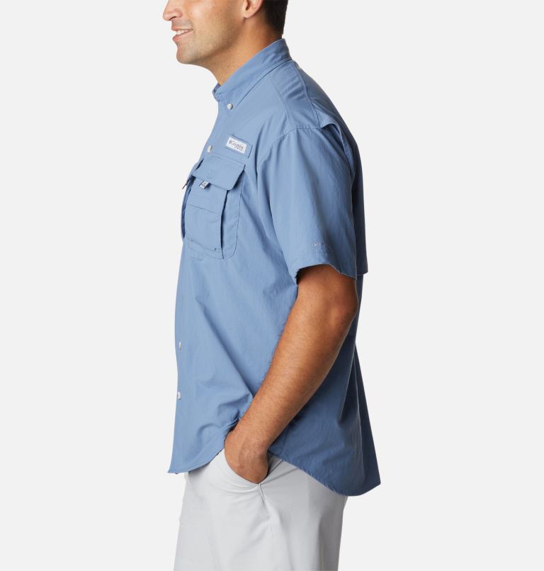 Men’s PFG Bahama II Short Sleeve Shirt, Color: Bluestone
