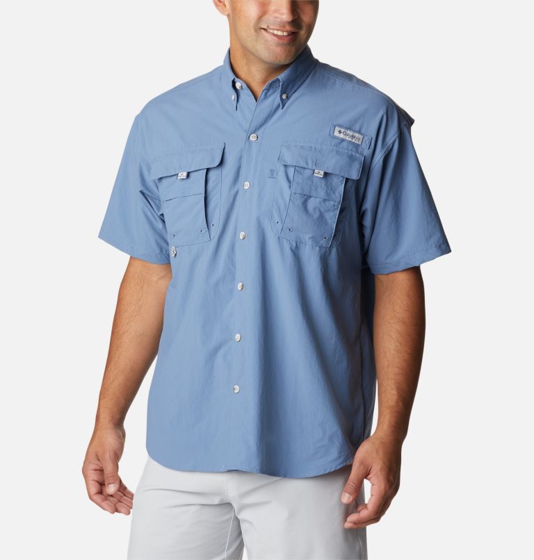 Thumbnail: Men’s PFG Bahama II Short Sleeve Shirt, Color: Bluestone, image 1