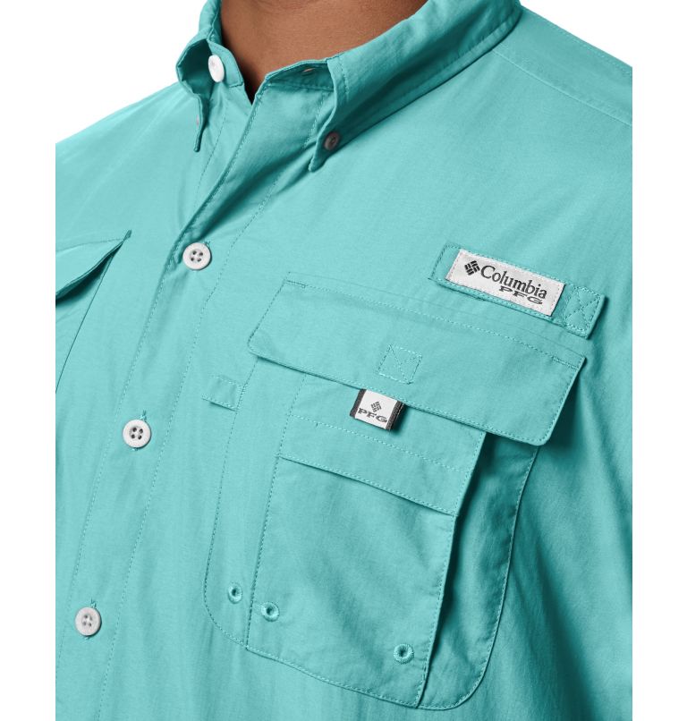 Men’s PFG Bahama II Short Sleeve Shirt, Color: Gulf Stream, image 3