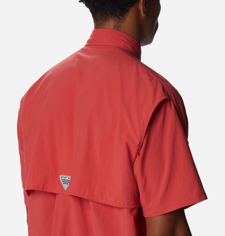 Men’s PFG Bahama II Short Sleeve Shirt, Color: Sunset Red, image 5
