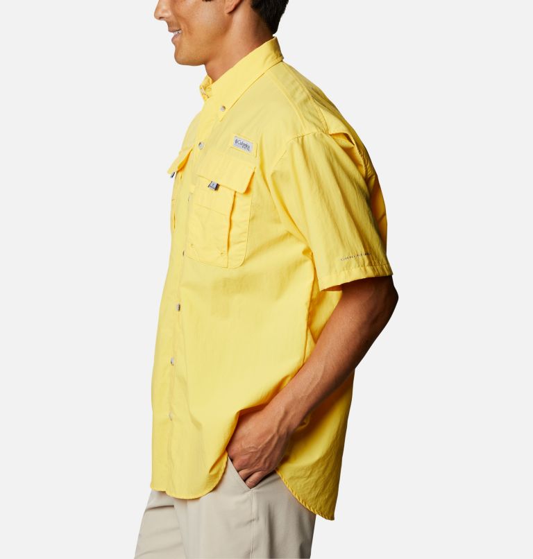 Men’s PFG Bahama II Short Sleeve Shirt, Color: Sun Glow