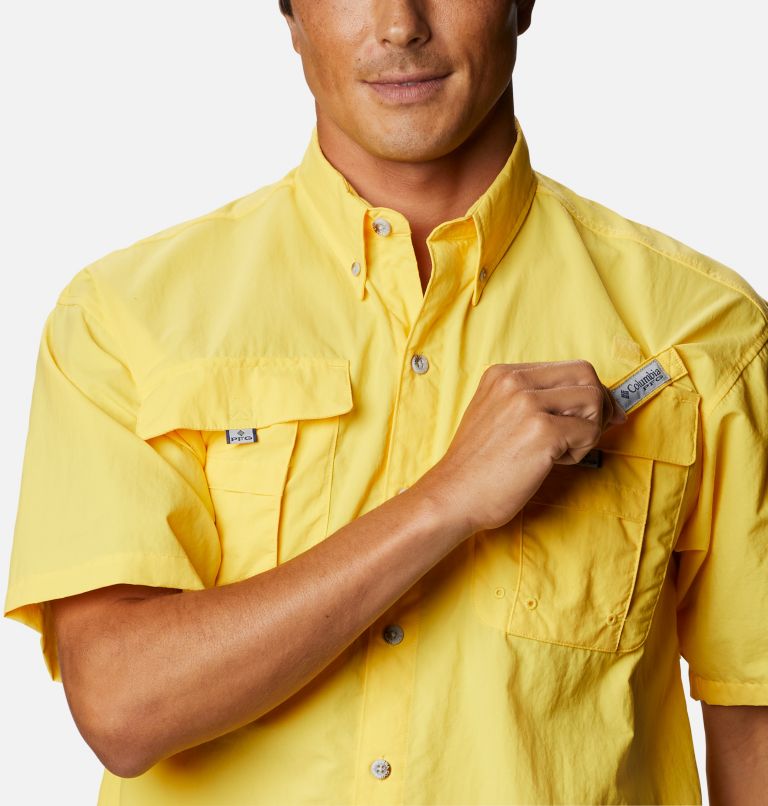 Thumbnail: Men’s PFG Bahama II Short Sleeve Shirt, Color: Sun Glow, image 4