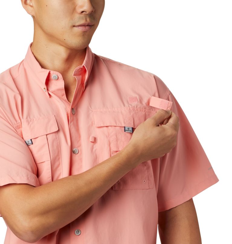 Men’s PFG Bahama II Short Sleeve Shirt, Color: Sorbet