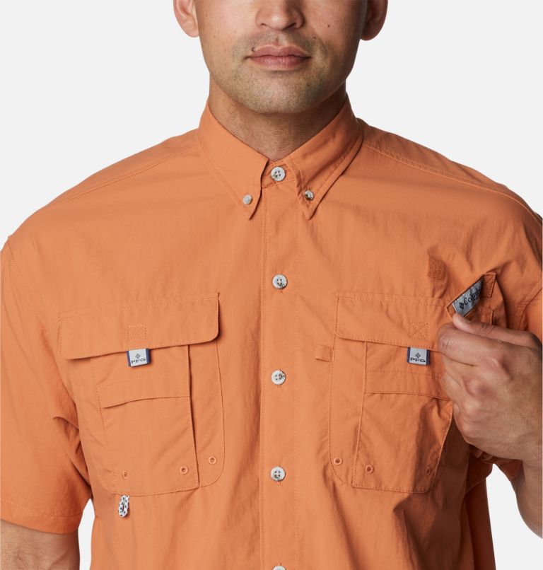 Men’s PFG Bahama II Short Sleeve Shirt, Color: Island Orange, image 4