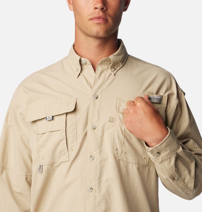Men’s PFG Bahama II Long Sleeve Shirt, Color: Fossil, image 4