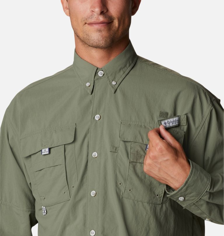 Thumbnail: Men’s PFG Bahama II Long Sleeve Shirt, Color: Cypress, image 4