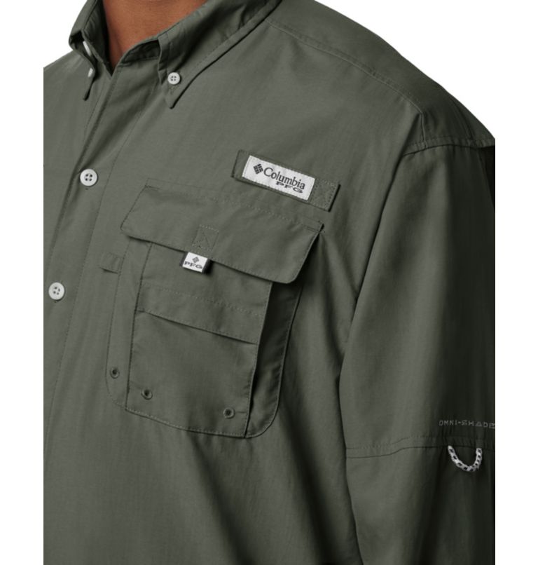 Thumbnail: Men’s PFG Bahama II Long Sleeve Shirt, Color: Cypress, image 7