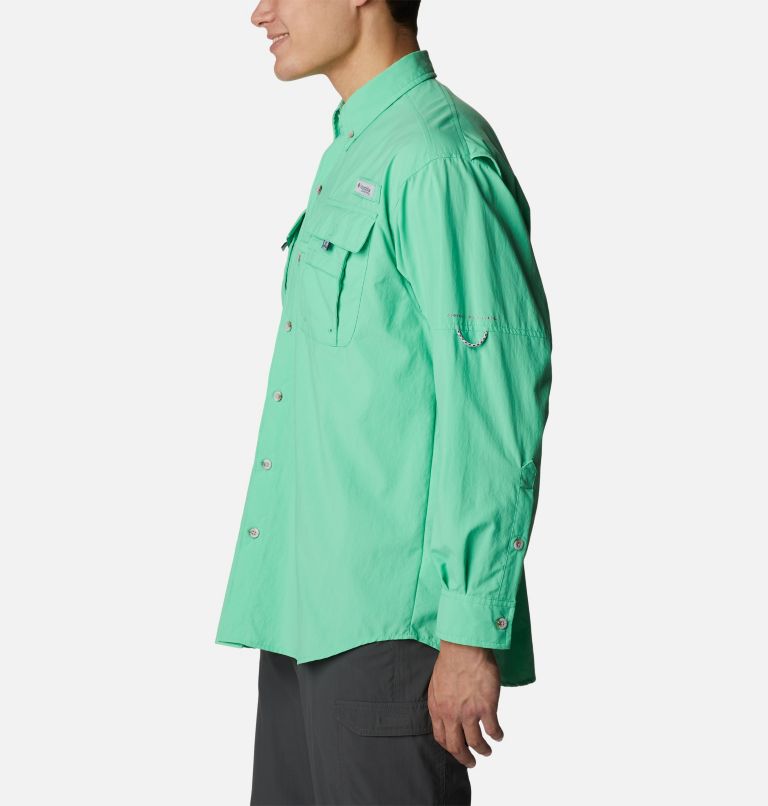 Thumbnail: Men’s PFG Bahama II Long Sleeve Shirt, Color: Light Jade, image 3