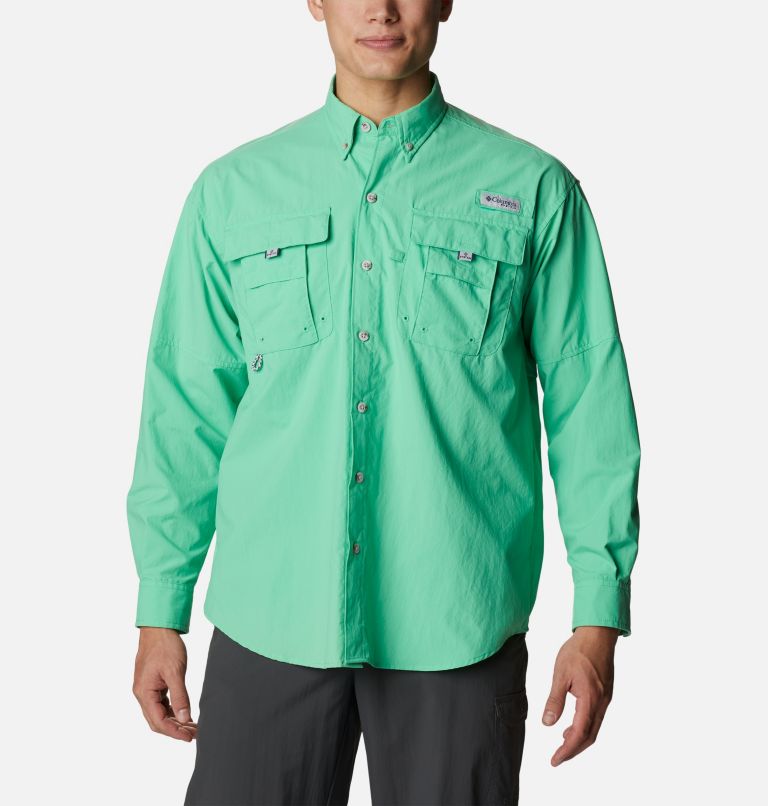 Men’s PFG Bahama II Long Sleeve Shirt - Tall, Color: Light Jade, image 1