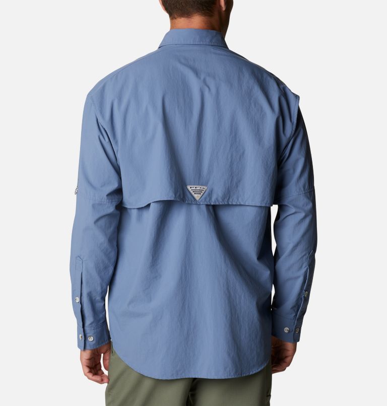 Men’s PFG Bahama II Long Sleeve Shirt, Color: Bluestone