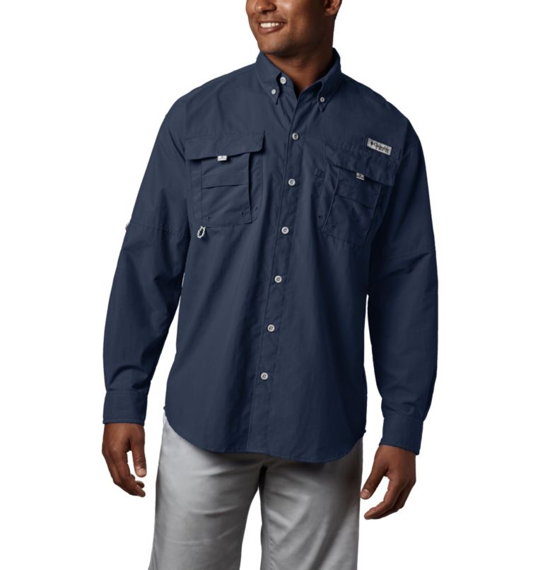 Thumbnail: Men’s PFG Bahama II Long Sleeve Shirt, Color: Collegiate Navy, image 1