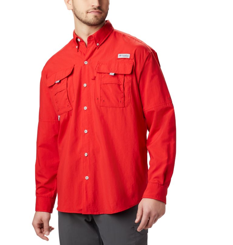 Men’s PFG Bahama II Long Sleeve Shirt, Color: Red Spark, image 1