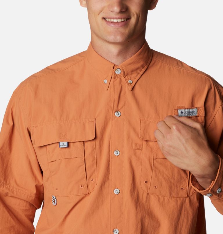 Men’s PFG Bahama II Long Sleeve Shirt, Color: Island Orange, image 4