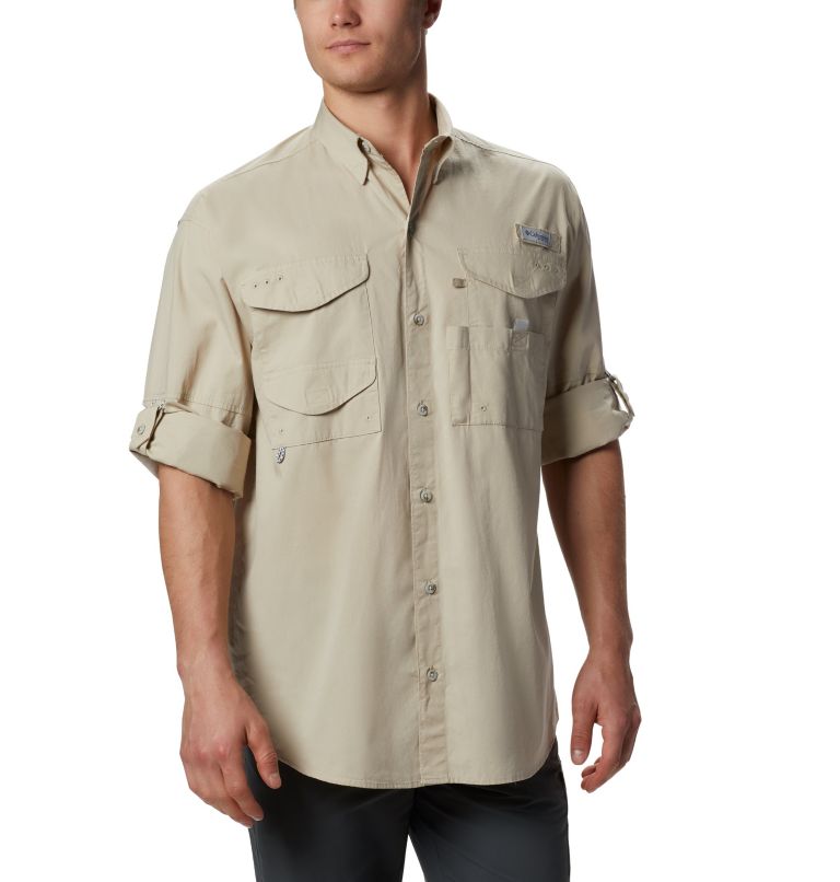 Men’s PFG Bonehead Long Sleeve Shirt, Color: Fossil, image 4