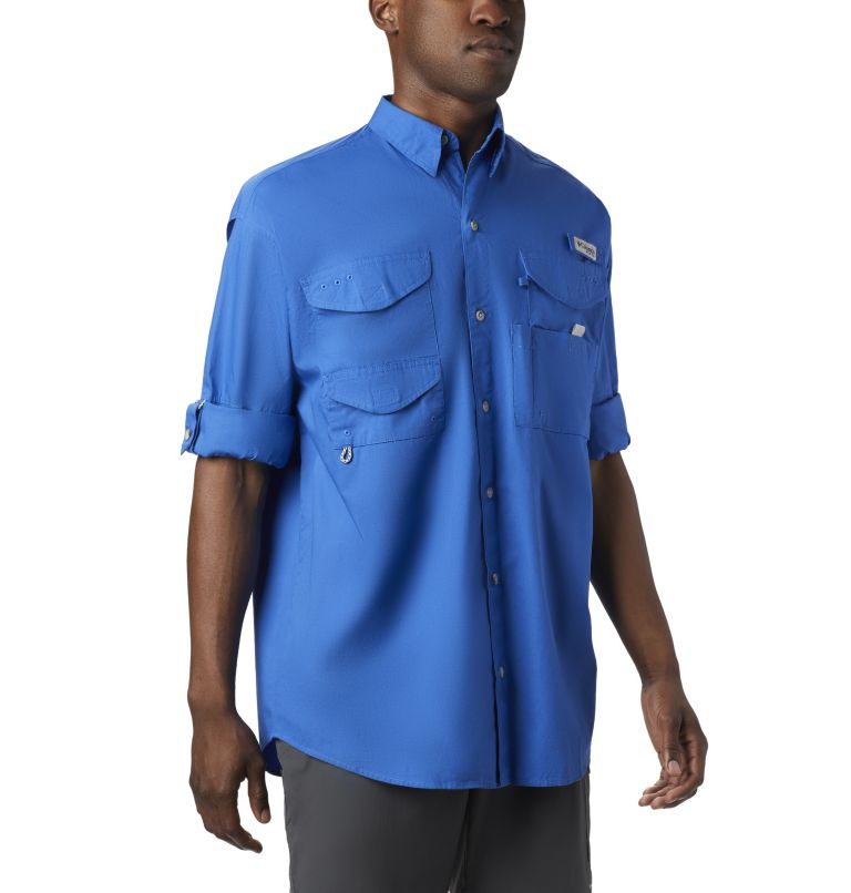 Men’s PFG Bonehead Long Sleeve Shirt, Color: Vivid Blue, image 5