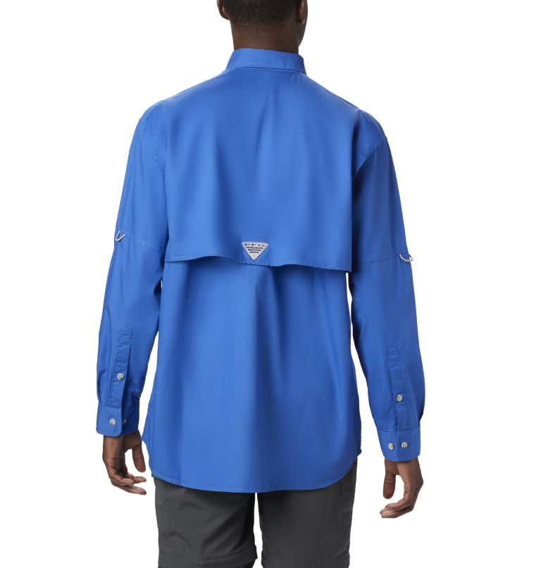 Men’s PFG Bonehead Long Sleeve Shirt, Color: Vivid Blue, image 2