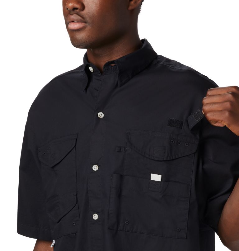 Thumbnail: Men’s PFG Bonehead Short Sleeve Shirt, Color: Black, image 4