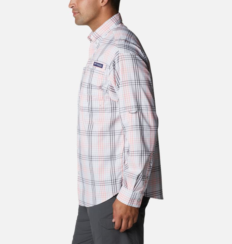 Men’s PFG Super Tamiami Long Sleeve Shirt, Color: Cool Grey Blanket Gingham, image 3