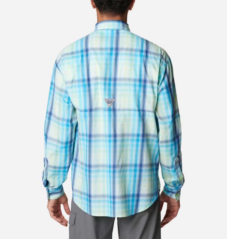 Men’s PFG Super Tamiami Long Sleeve Shirt, Color: Key West Blurcheck, image 2