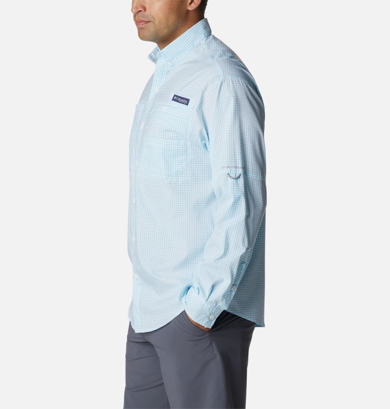 Men’s PFG Super Tamiami Long Sleeve Shirt, Color: Atoll Gingham, image 3