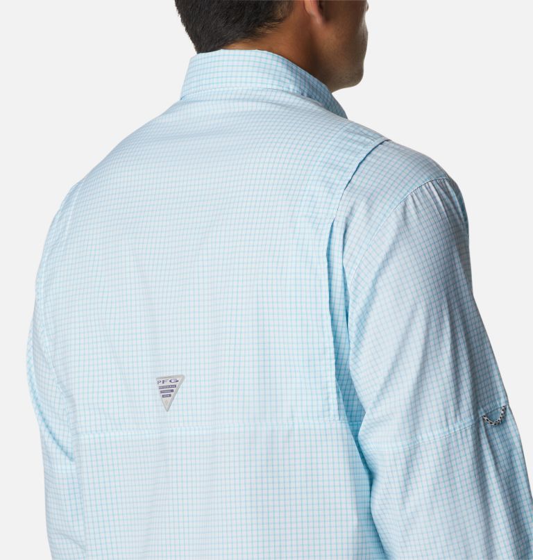 Men’s PFG Super Tamiami Long Sleeve Shirt, Color: Atoll Gingham, image 5