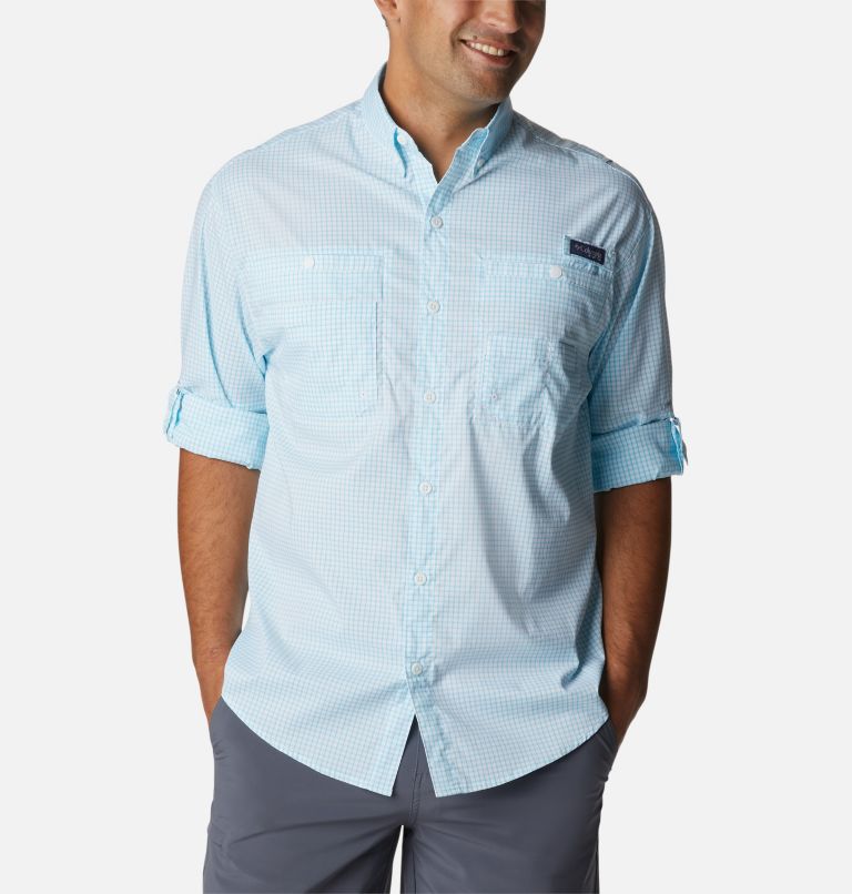 Thumbnail: Men’s PFG Super Tamiami Long Sleeve Shirt, Color: Atoll Gingham, image 6