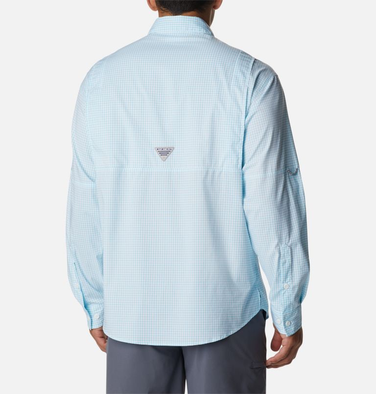 Men’s PFG Super Tamiami Long Sleeve Shirt, Color: Atoll Gingham, image 2