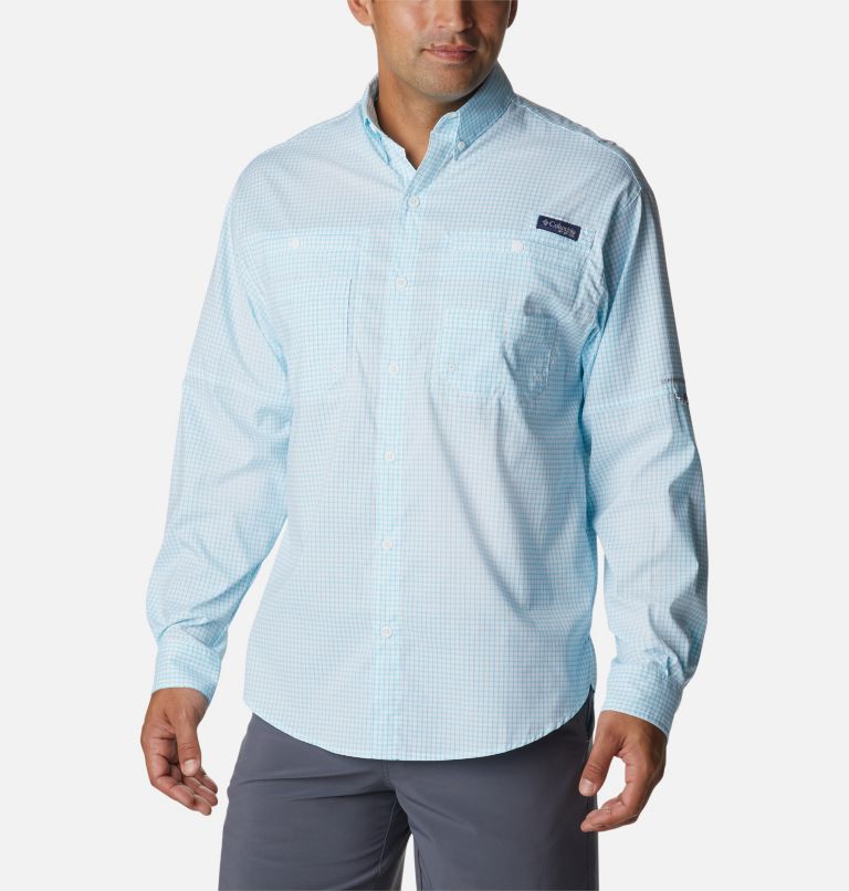 Thumbnail: Men’s PFG Super Tamiami Long Sleeve Shirt, Color: Atoll Gingham, image 1