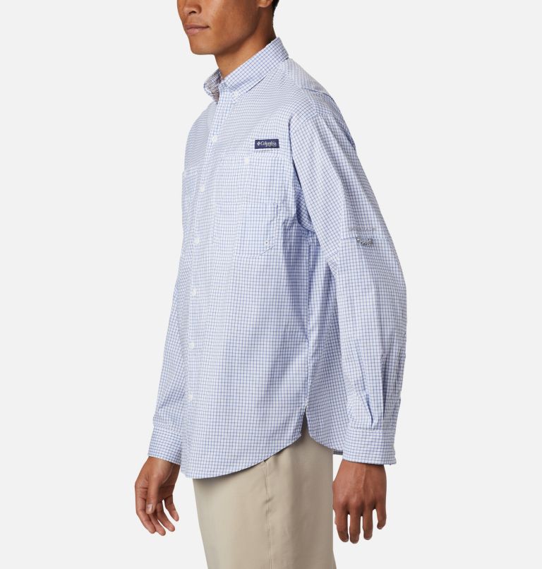 Thumbnail: Men’s PFG Super Tamiami Long Sleeve Shirt, Color: Vivid Blue Gingham, image 3
