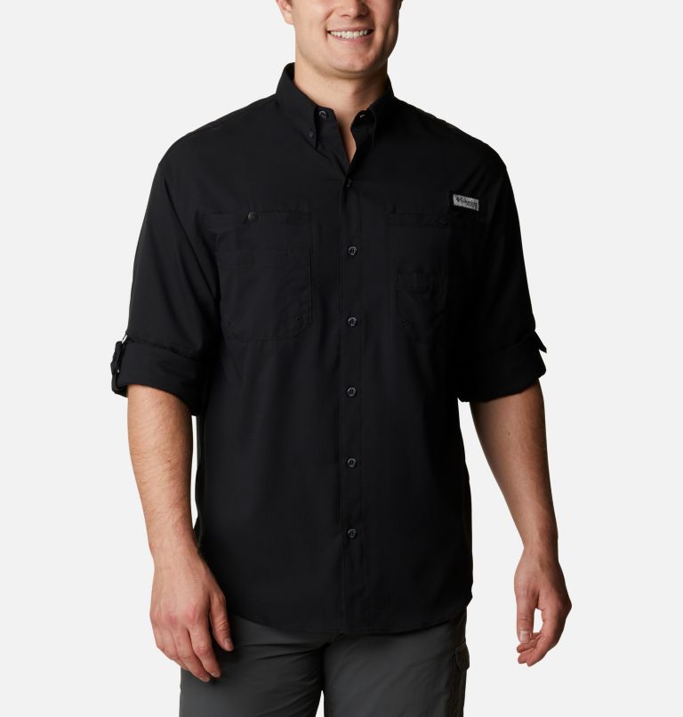 Men’s PFG Tamiami II Long Sleeve Shirt, Color: Black, image 6