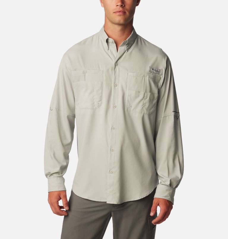 Thumbnail: Chemise à manches longues PFG Tamiami II Homme, Color: Cool Grey, image 1