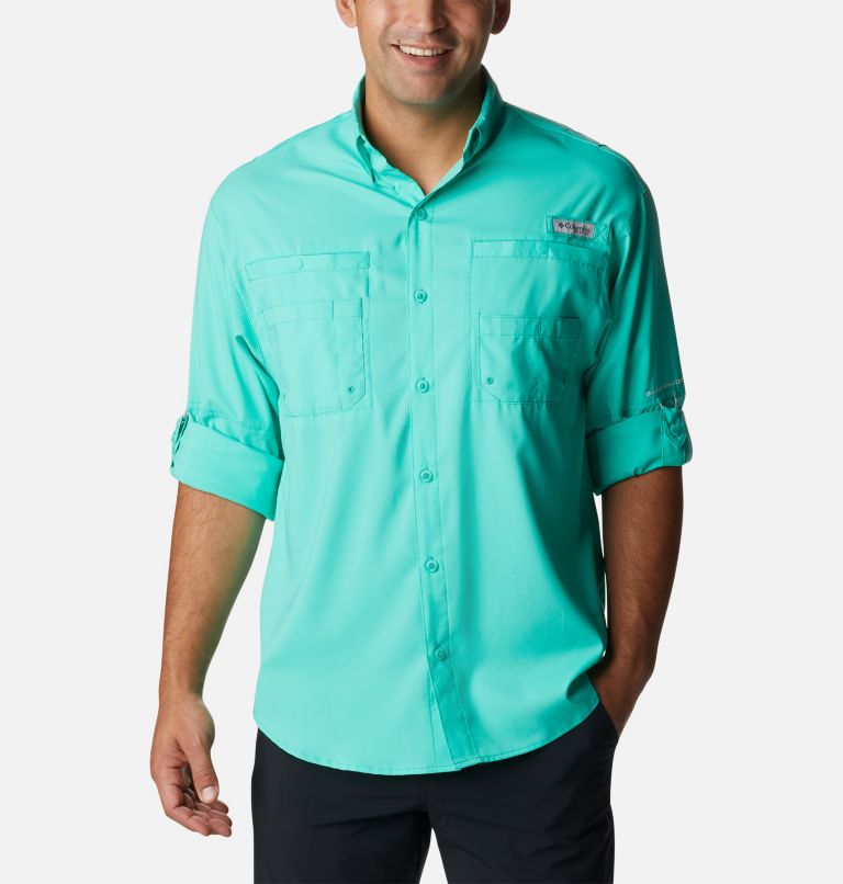 Tamiami II LS Shirt | 363 | XXL, Color: Electric Turquoise