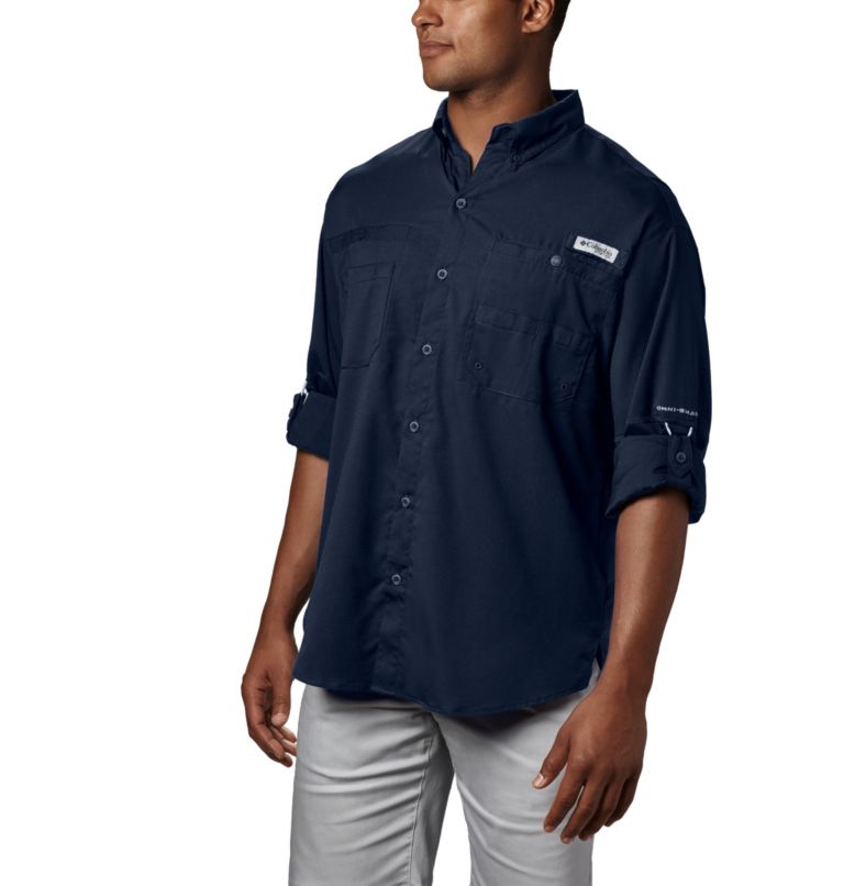 Men’s PFG Tamiami II Long Sleeve Shirt, Color: Collegiate Navy, image 3