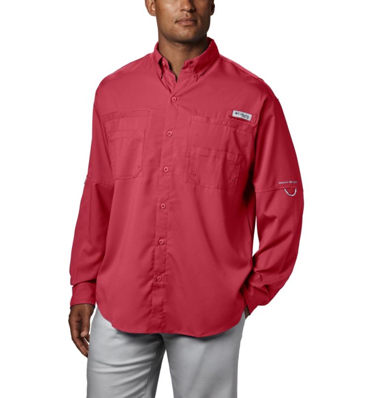 Men’s PFG Tamiami II Long Sleeve Shirt, Color: Sunset Red, image 1