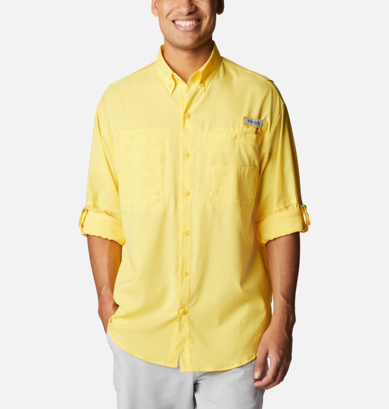 Men’s PFG Tamiami II Long Sleeve Shirt, Color: Sun Glow