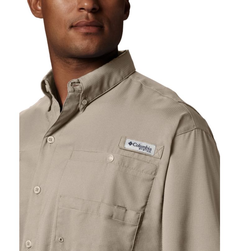 Thumbnail: Men’s PFG Tamiami II Short Sleeve Shirt, Color: Fossil, image 3