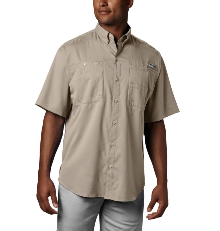 Men’s PFG Tamiami II Short Sleeve Shirt, Color: Fossil, image 1